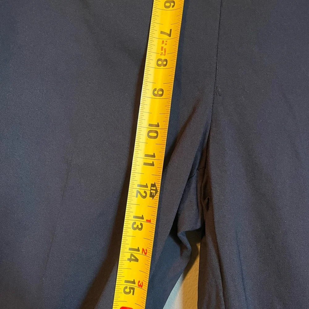 NWT Alfani Sz 16 Long Women’s Navy Blue Tummy Control Trouser Pants Ret $49! - Picture 5 of 13